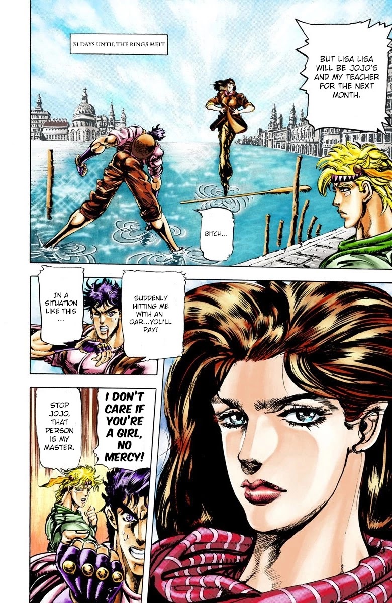 JoJo's Bizarre Adventure Part 2 - Battle Tendency (Official Colored) Chapter 28 page 3 - Chapter 28: The Training of a Ripple Warrior