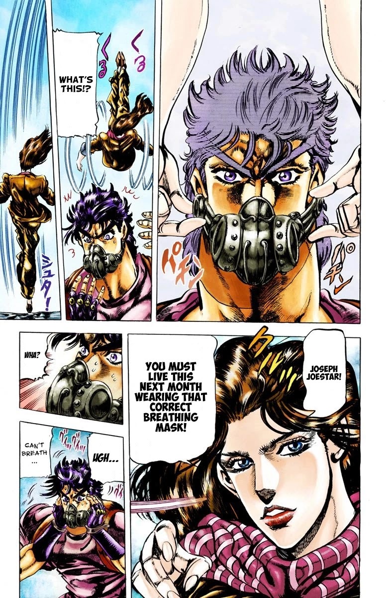 JoJo's Bizarre Adventure Part 2 - Battle Tendency (Official Colored) Chapter 28 page 8 - Chapter 28: The Training of a Ripple Warrior