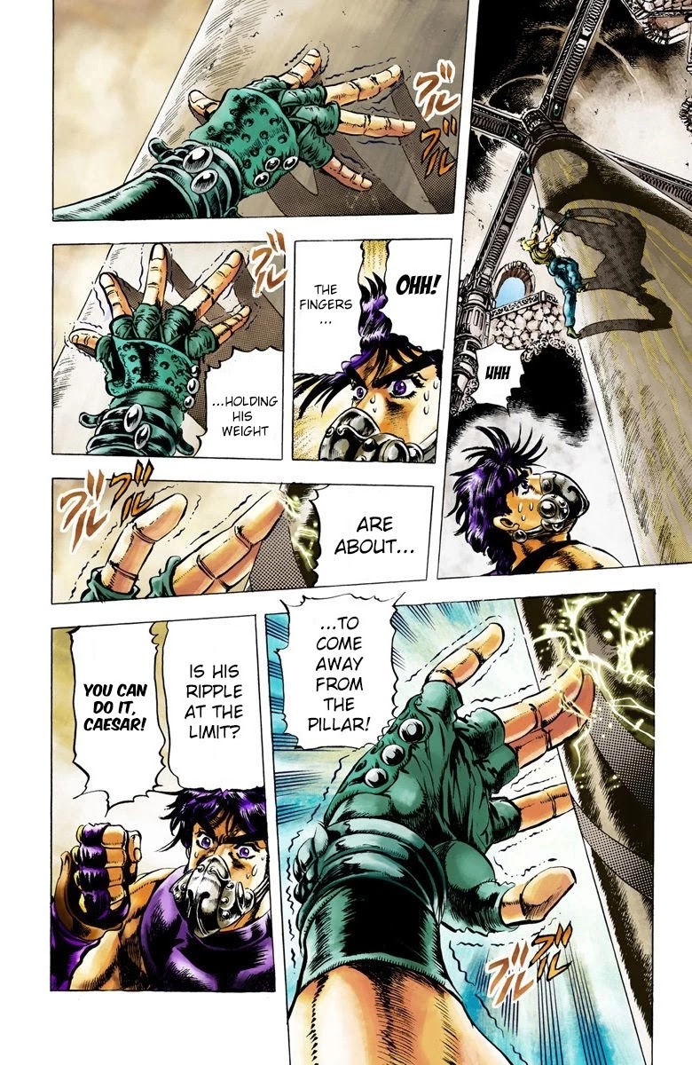 JoJo's Bizarre Adventure Part 2 - Battle Tendency (Official Colored) Chapter 29 page 11 - Chapter 29: Concentrated Ripple Power