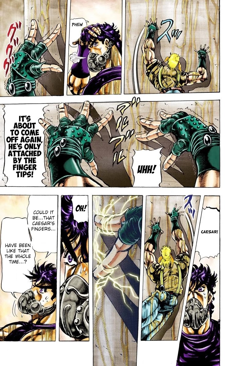 JoJo's Bizarre Adventure Part 2 - Battle Tendency (Official Colored) Chapter 29 page 12 - Chapter 29: Concentrated Ripple Power