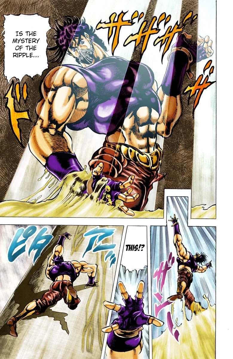 JoJo's Bizarre Adventure Part 2 - Battle Tendency (Official Colored) Chapter 29 page 14 - Chapter 29: Concentrated Ripple Power
