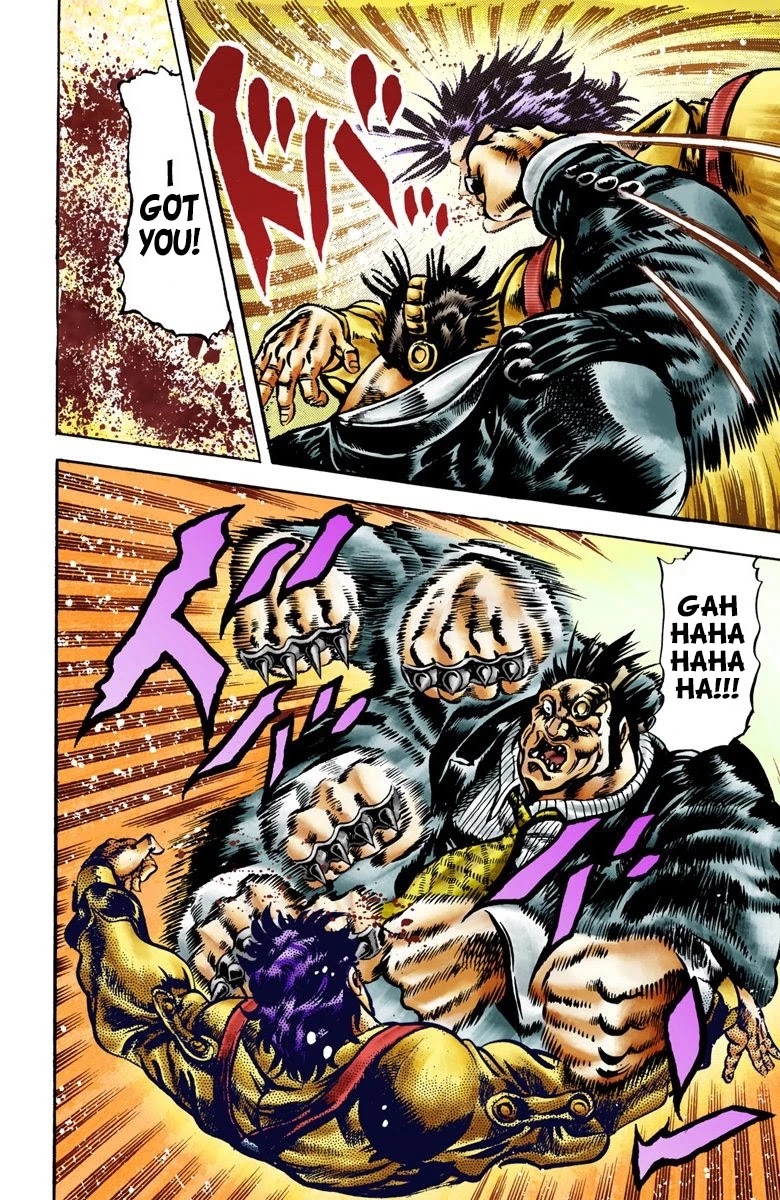 JoJo's Bizarre Adventure Part 2 - Battle Tendency (Official Colored) Chapter 3 page 16 - Chapter 3: Painful News