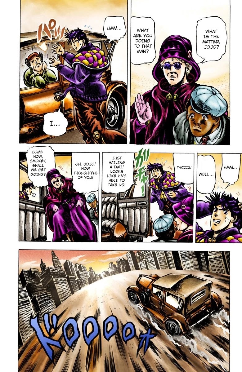 JoJo's Bizarre Adventure Part 2 - Battle Tendency (Official Colored) Chapter 3 page 4 - Chapter 3: Painful News