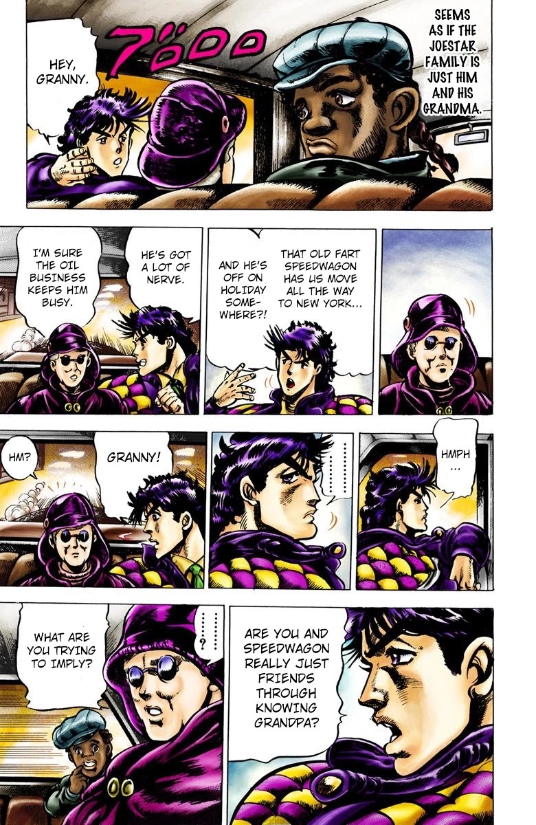 JoJo's Bizarre Adventure Part 2 - Battle Tendency (Official Colored) Chapter 3 page 5 - Chapter 3: Painful News