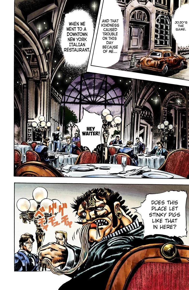 JoJo's Bizarre Adventure Part 2 - Battle Tendency (Official Colored) Chapter 3 page 8 - Chapter 3: Painful News