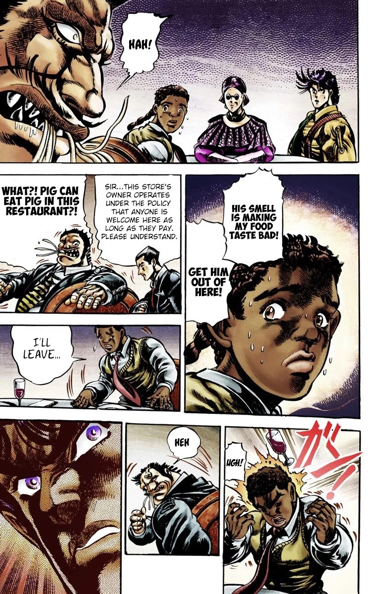 JoJo's Bizarre Adventure Part 2 - Battle Tendency (Official Colored) Chapter 3 page 9 - Chapter 3: Painful News