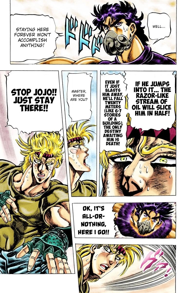 JoJo's Bizarre Adventure Part 2 - Battle Tendency (Official Colored) Chapter 30 page 11 - Chapter 30: The All-or-Nothing Gamble