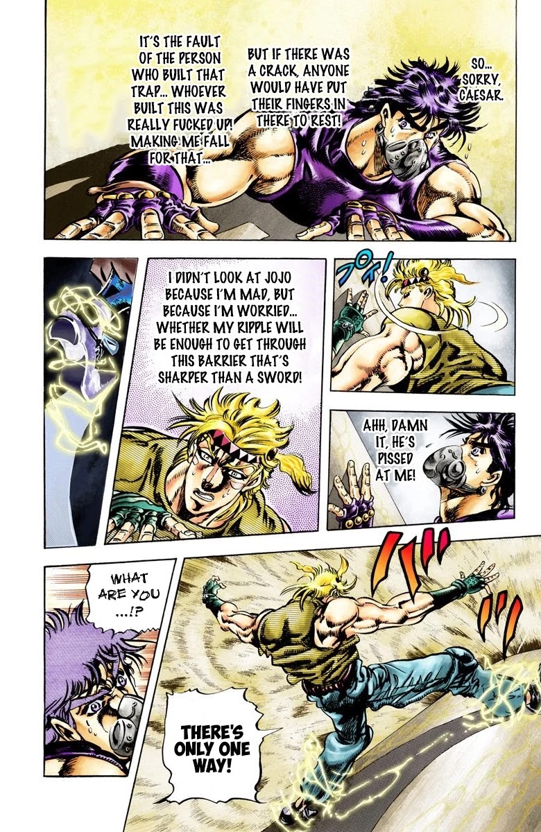 JoJo's Bizarre Adventure Part 2 - Battle Tendency (Official Colored) Chapter 30 page 4 - Chapter 30: The All-or-Nothing Gamble