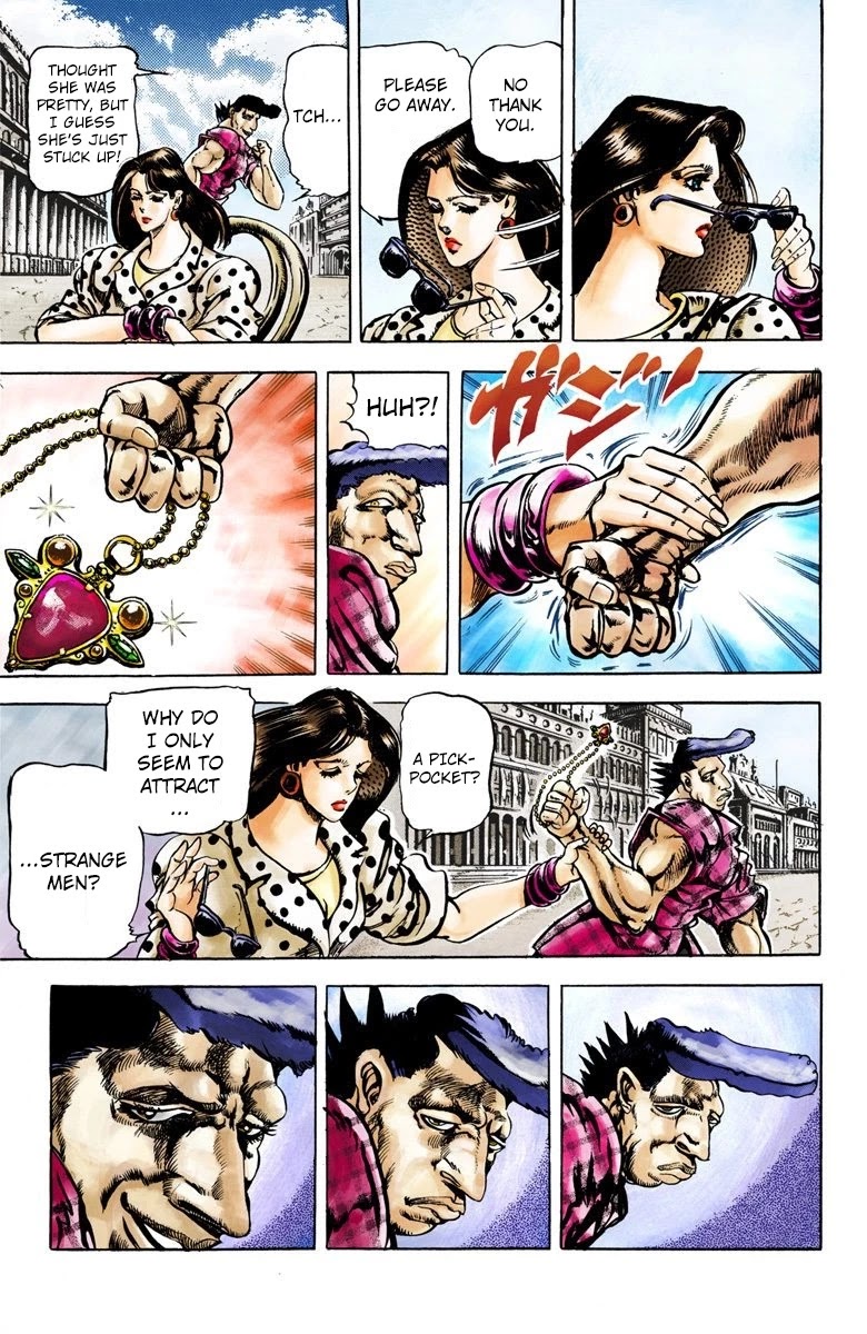 JoJo's Bizarre Adventure Part 2 - Battle Tendency (Official Colored) Chapter 31 page 11 - Chapter 31: Ripple Master JoJo