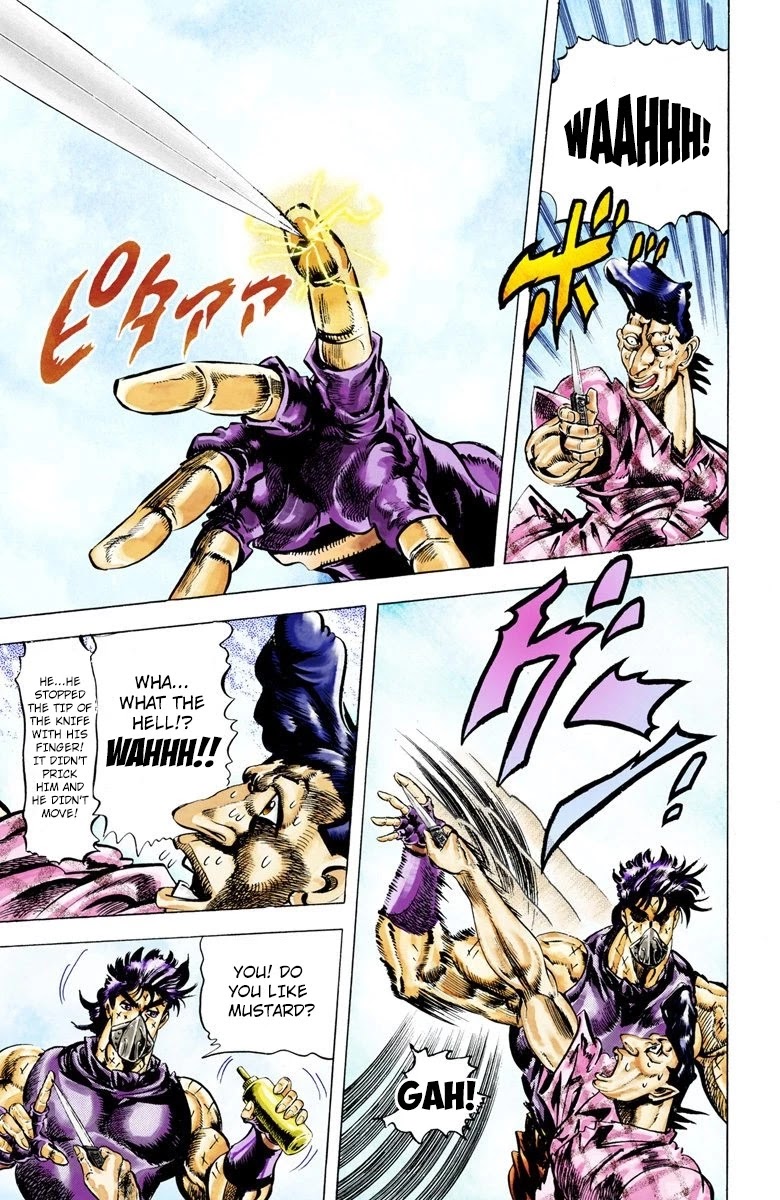 JoJo's Bizarre Adventure Part 2 - Battle Tendency (Official Colored) Chapter 31 page 15 - Chapter 31: Ripple Master JoJo