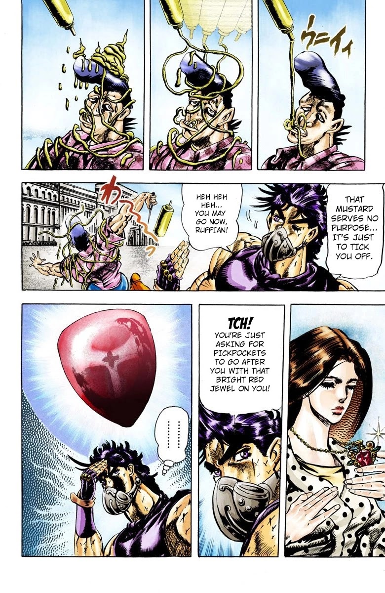 JoJo's Bizarre Adventure Part 2 - Battle Tendency (Official Colored) Chapter 31 page 16 - Chapter 31: Ripple Master JoJo