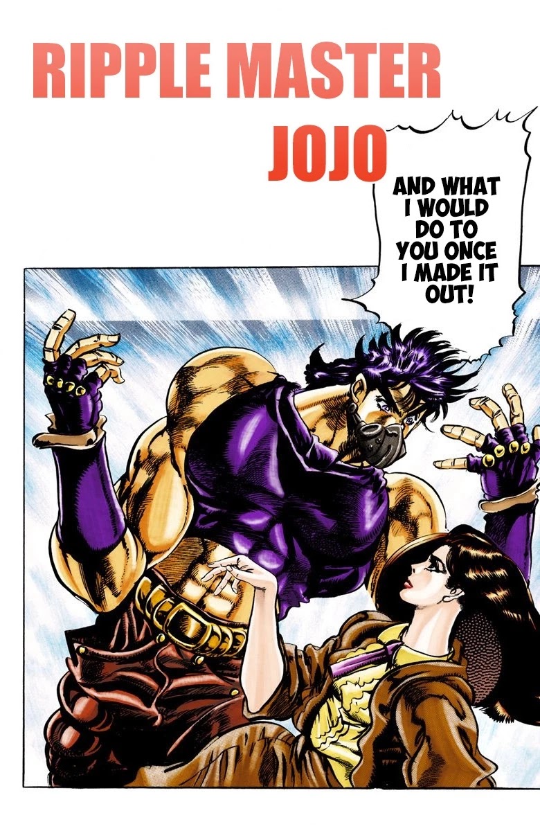 JoJo's Bizarre Adventure Part 2 - Battle Tendency (Official Colored) Chapter 31 page 2 - Chapter 31: Ripple Master JoJo