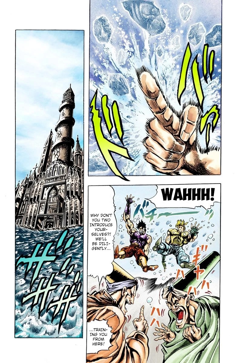 JoJo's Bizarre Adventure Part 2 - Battle Tendency (Official Colored) Chapter 31 page 8 - Chapter 31: Ripple Master JoJo