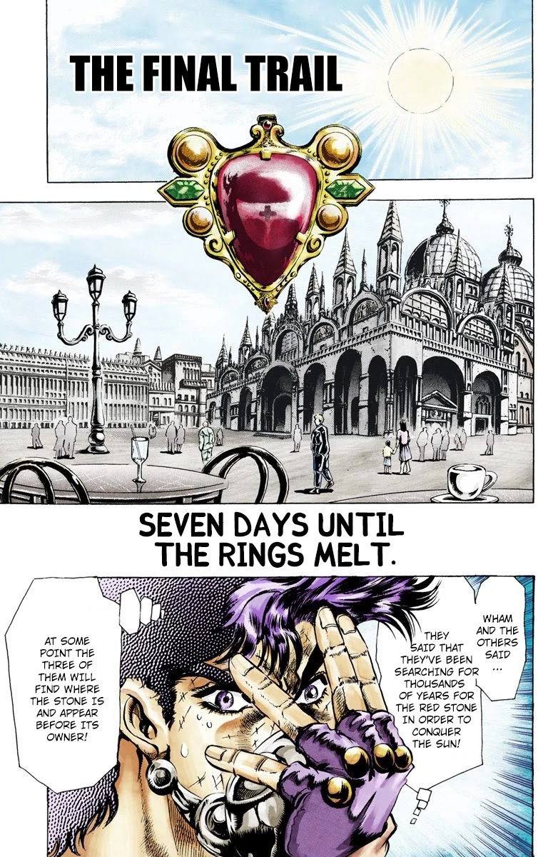 JoJo's Bizarre Adventure Part 2 - Battle Tendency (Official Colored) Chapter 32 page 1 - Chapter 32: The Final Trial
