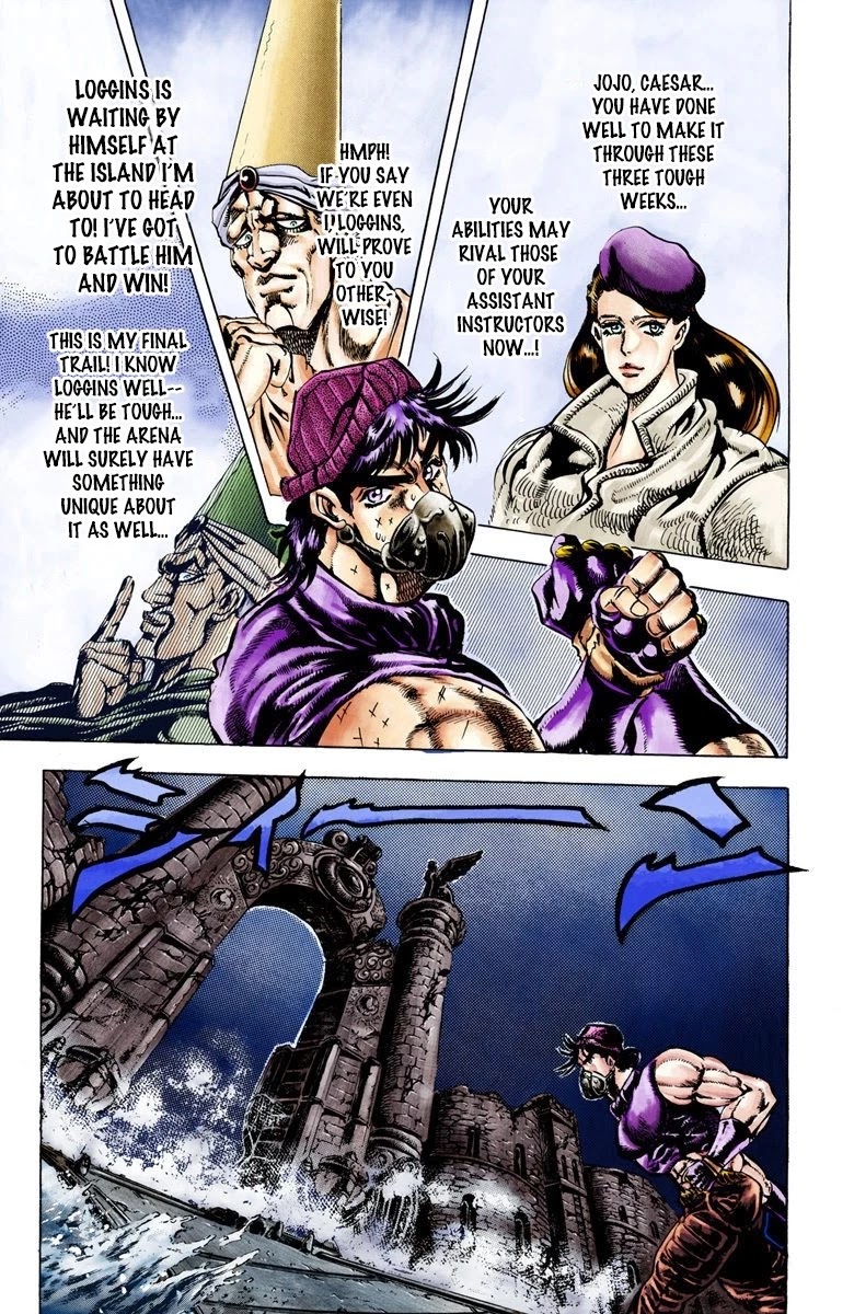 JoJo's Bizarre Adventure Part 2 - Battle Tendency (Official Colored) Chapter 32 page 14 - Chapter 32: The Final Trial
