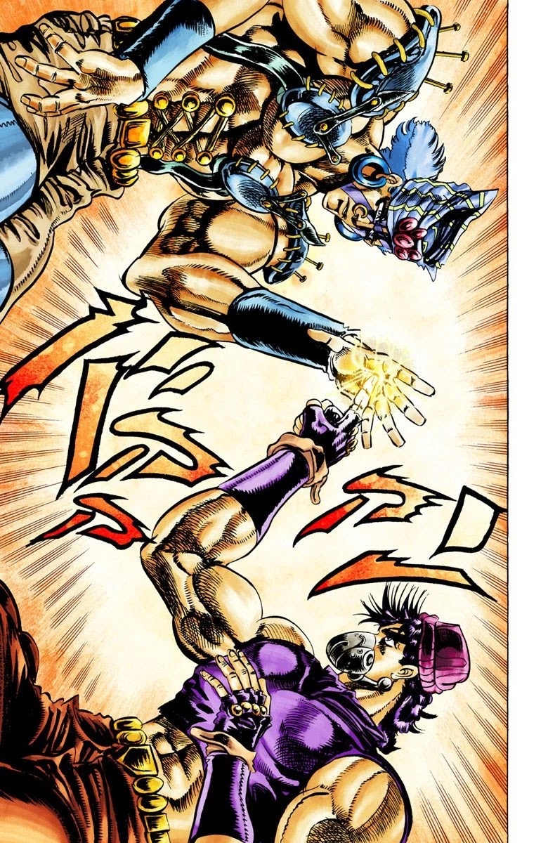 JoJo's Bizarre Adventure Part 2 - Battle Tendency (Official Colored) Chapter 33 page 10 - Chapter 33: The Fruits of Harassment