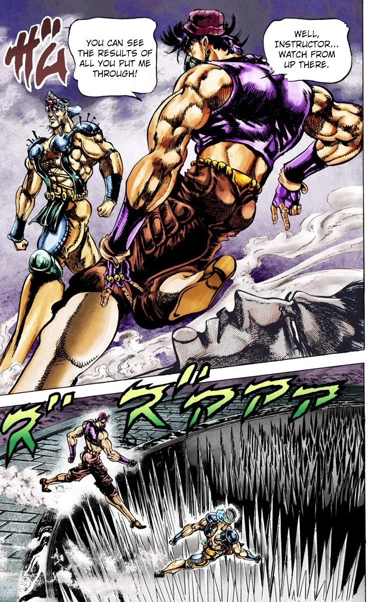 JoJo's Bizarre Adventure Part 2 - Battle Tendency (Official Colored) Chapter 33 page 6 - Chapter 33: The Fruits of Harassment
