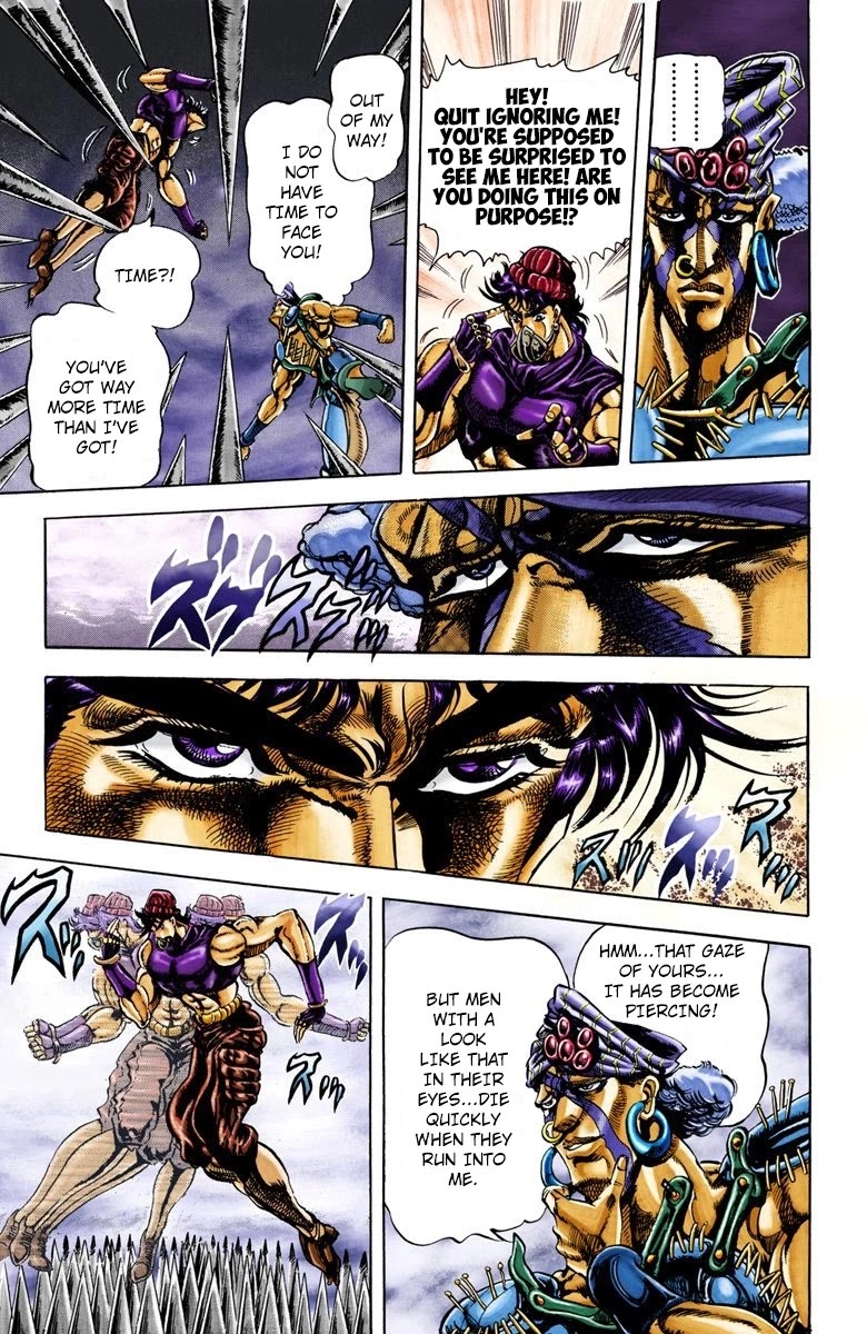 JoJo's Bizarre Adventure Part 2 - Battle Tendency (Official Colored) Chapter 33 page 8 - Chapter 33: The Fruits of Harassment