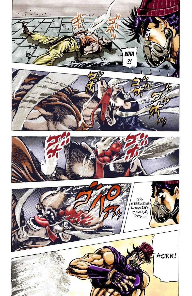 JoJo's Bizarre Adventure Part 2 - Battle Tendency (Official Colored) Chapter 34 page 12 - Chapter 34: The Disturbing ACDC