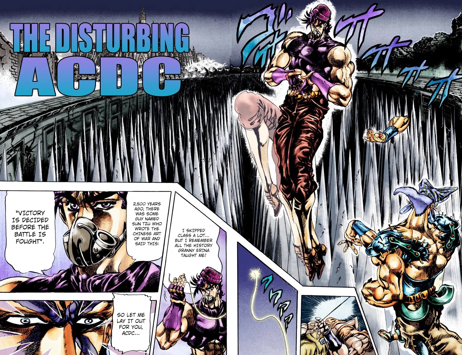 JoJo's Bizarre Adventure Part 2 - Battle Tendency (Official Colored) Chapter 34 page 3 - Chapter 34: The Disturbing ACDC