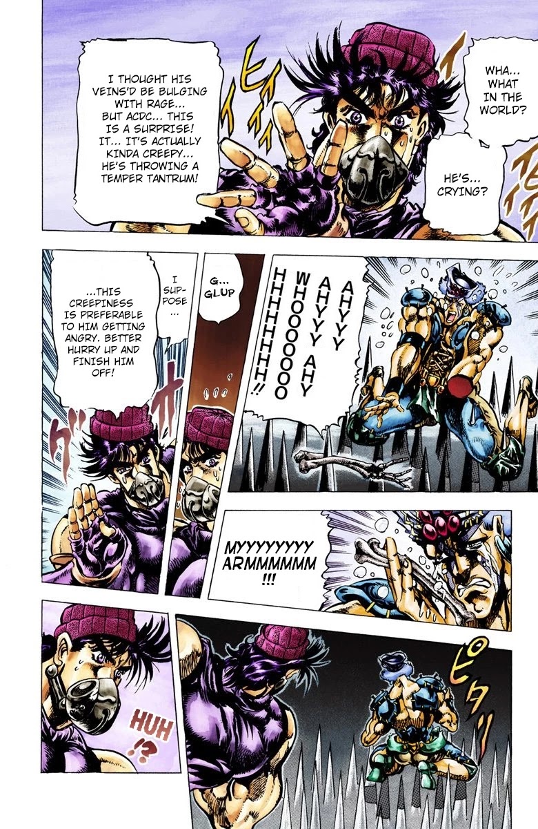 JoJo's Bizarre Adventure Part 2 - Battle Tendency (Official Colored) Chapter 34 page 8 - Chapter 34: The Disturbing ACDC