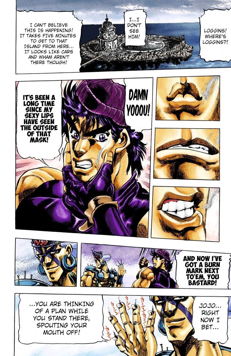JoJo's Bizarre Adventure Part 2 - Battle Tendency (Official Colored) Chapter 35 page 10 - Chapter 35: Laying Some Elaborate Traps