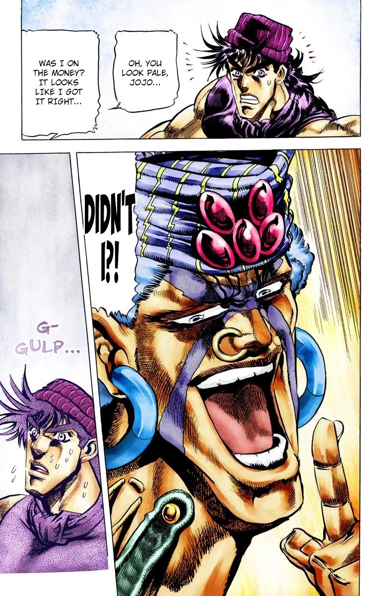 JoJo's Bizarre Adventure Part 2 - Battle Tendency (Official Colored) Chapter 35 page 11 - Chapter 35: Laying Some Elaborate Traps