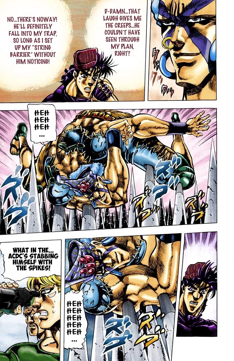 JoJo's Bizarre Adventure Part 2 - Battle Tendency (Official Colored) Chapter 35 page 13 - Chapter 35: Laying Some Elaborate Traps