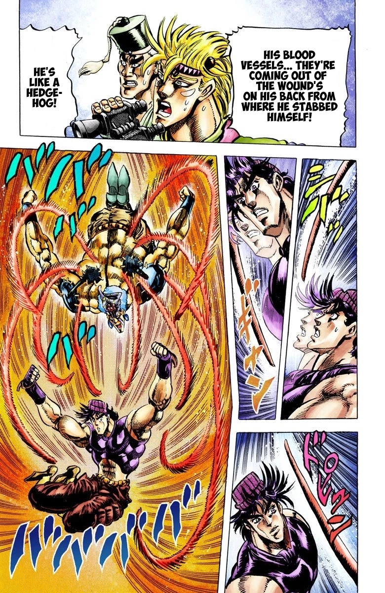 JoJo's Bizarre Adventure Part 2 - Battle Tendency (Official Colored) Chapter 35 page 15 - Chapter 35: Laying Some Elaborate Traps