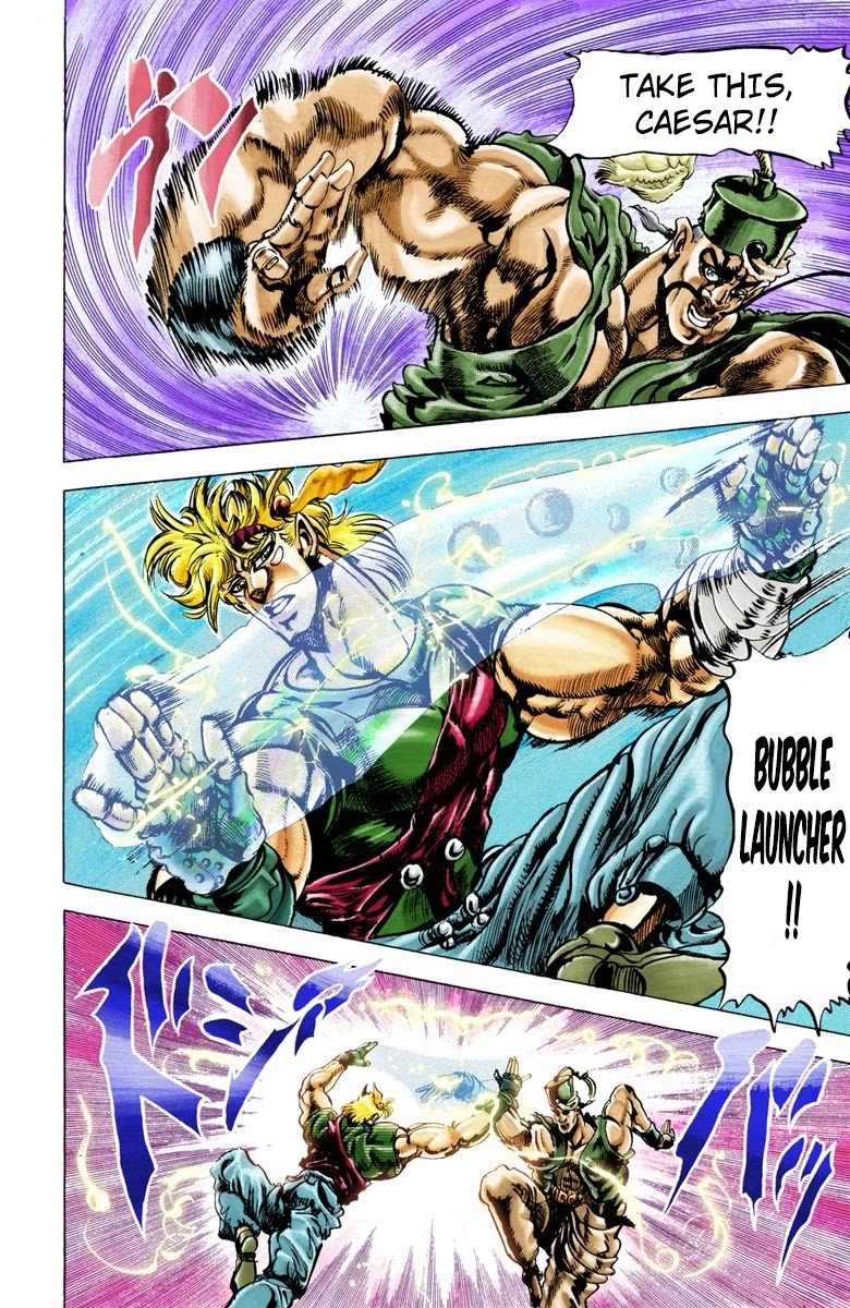 JoJo's Bizarre Adventure Part 2 - Battle Tendency (Official Colored) Chapter 35 page 2 - Chapter 35: Laying Some Elaborate Traps