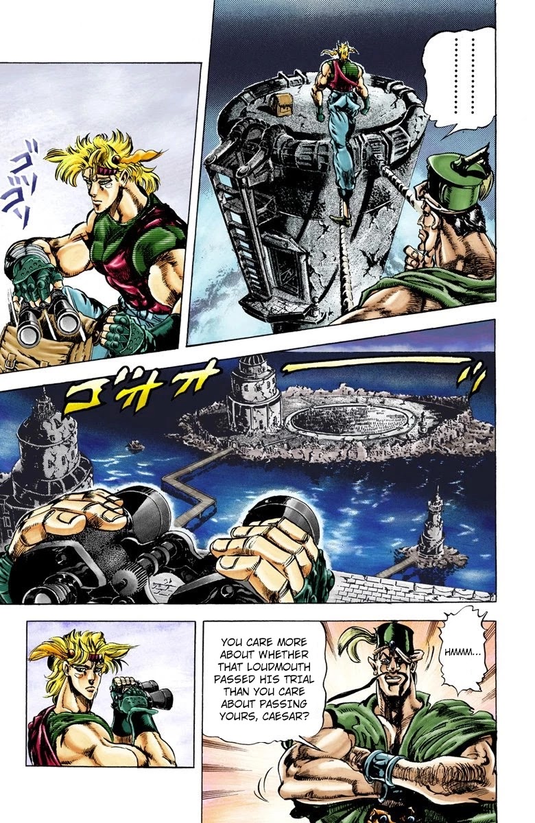 JoJo's Bizarre Adventure Part 2 - Battle Tendency (Official Colored) Chapter 35 page 5 - Chapter 35: Laying Some Elaborate Traps