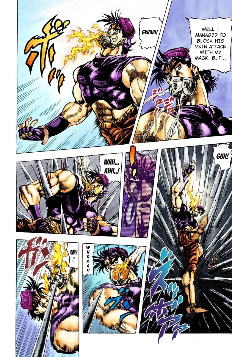 JoJo's Bizarre Adventure Part 2 - Battle Tendency (Official Colored) Chapter 35 page 8 - Chapter 35: Laying Some Elaborate Traps