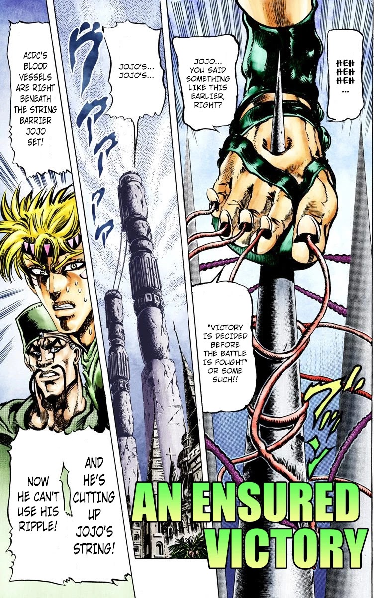 JoJo's Bizarre Adventure Part 2 - Battle Tendency (Official Colored) Chapter 36 page 1 - Chapter 36: An Ensured Victory