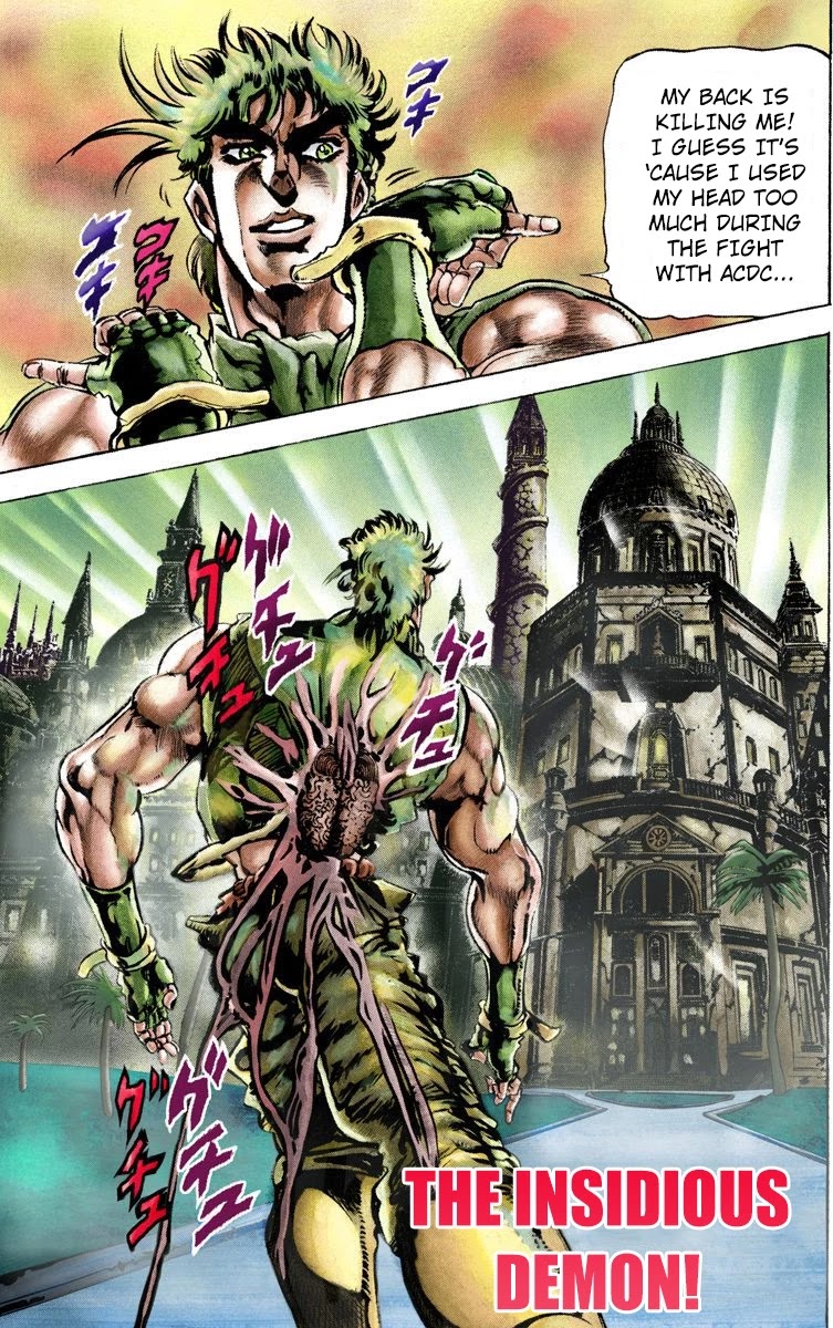 JoJo's Bizarre Adventure Part 2 - Battle Tendency (Official Colored) Chapter 37 page 1 - Chapter 37: The Insidious Demon!