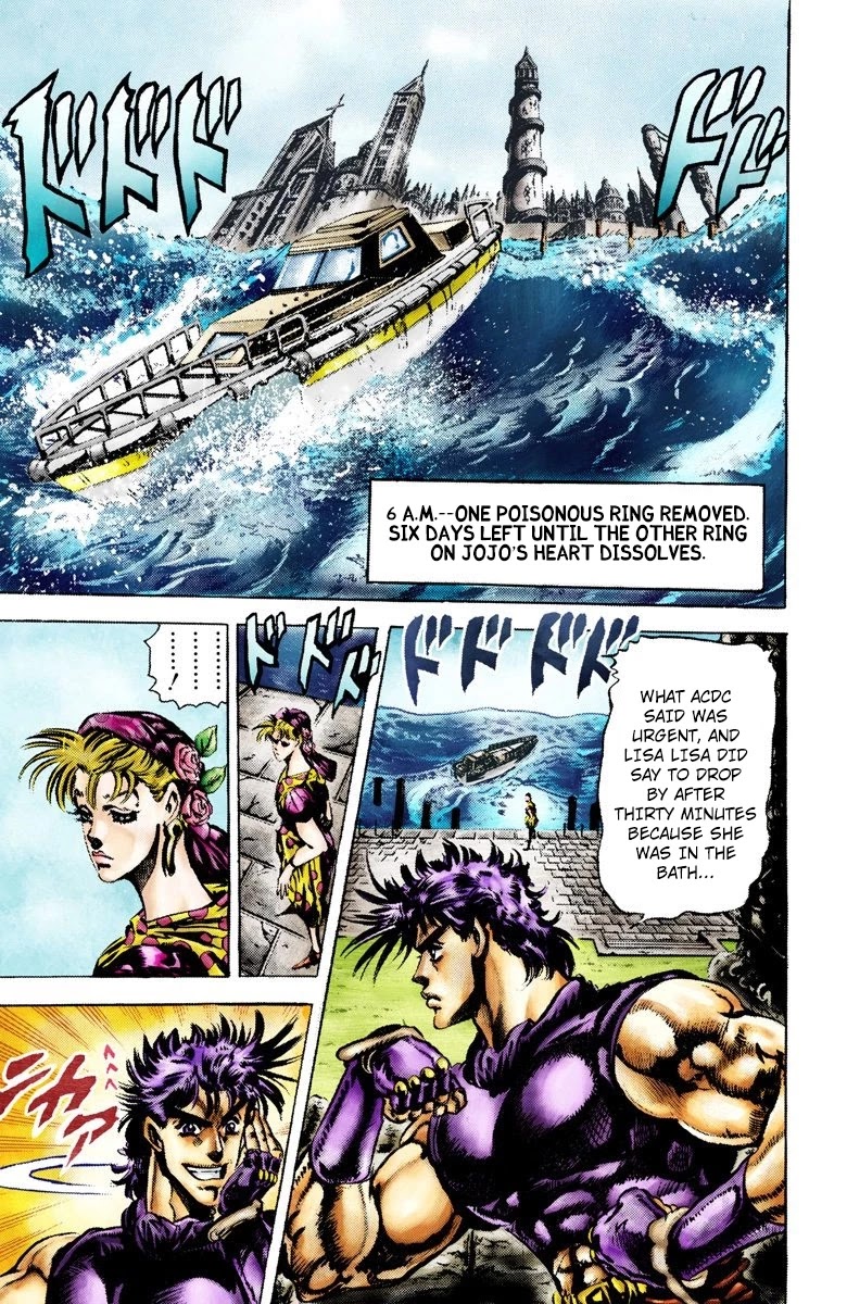 JoJo's Bizarre Adventure Part 2 - Battle Tendency (Official Colored) Chapter 37 page 12 - Chapter 37: The Insidious Demon!