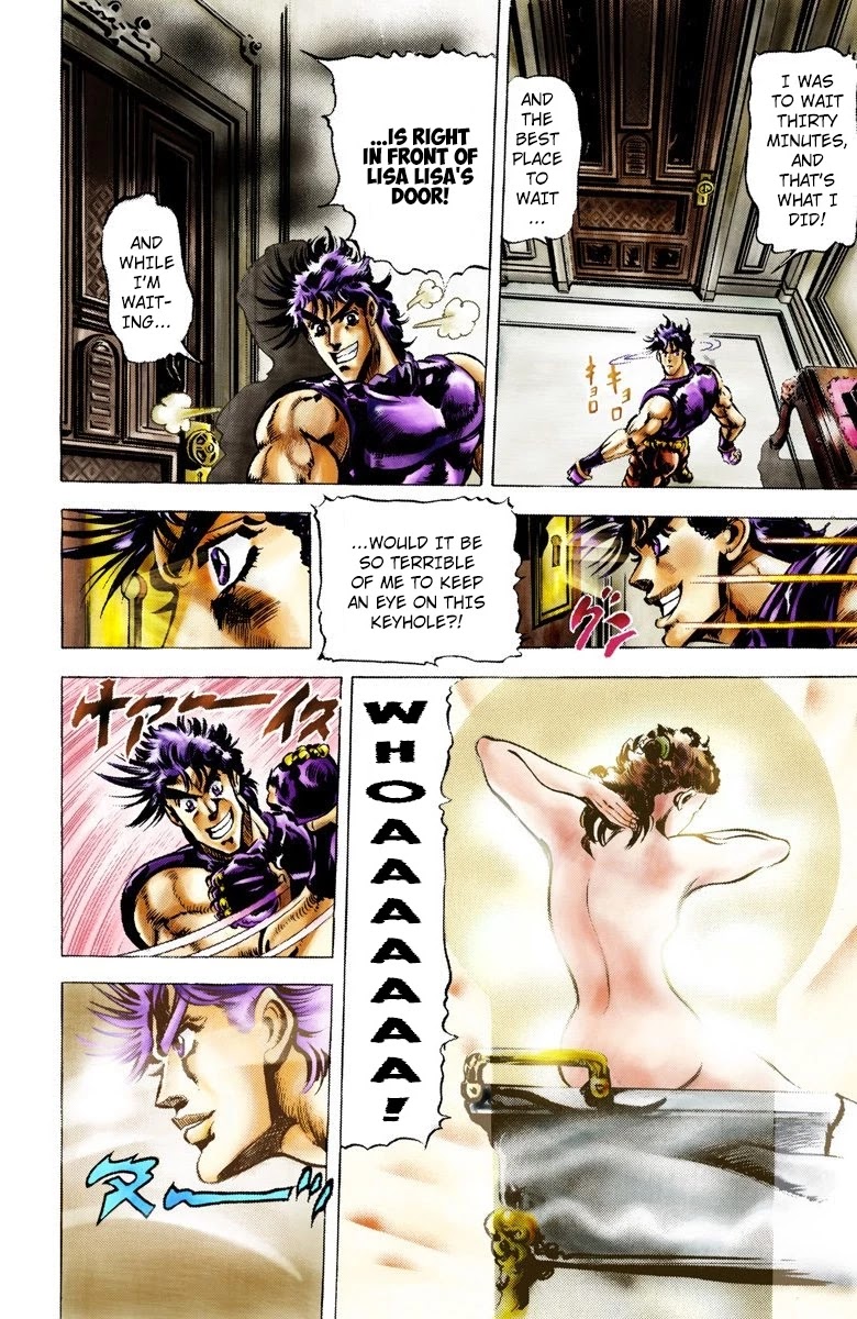 JoJo's Bizarre Adventure Part 2 - Battle Tendency (Official Colored) Chapter 37 page 13 - Chapter 37: The Insidious Demon!