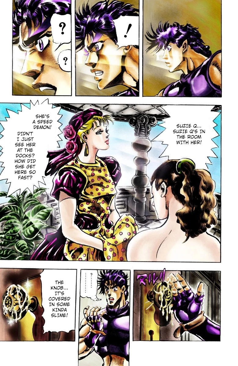 JoJo's Bizarre Adventure Part 2 - Battle Tendency (Official Colored) Chapter 37 page 14 - Chapter 37: The Insidious Demon!
