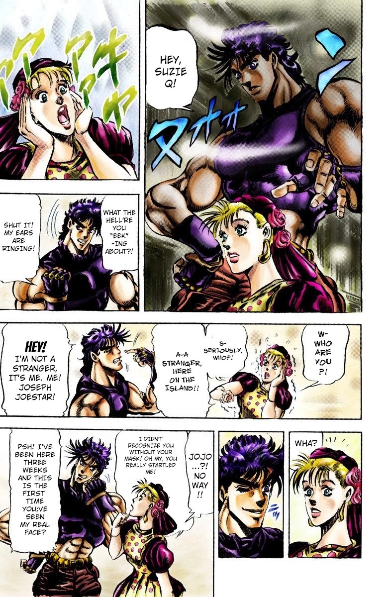 JoJo's Bizarre Adventure Part 2 - Battle Tendency (Official Colored) Chapter 37 page 8 - Chapter 37: The Insidious Demon!