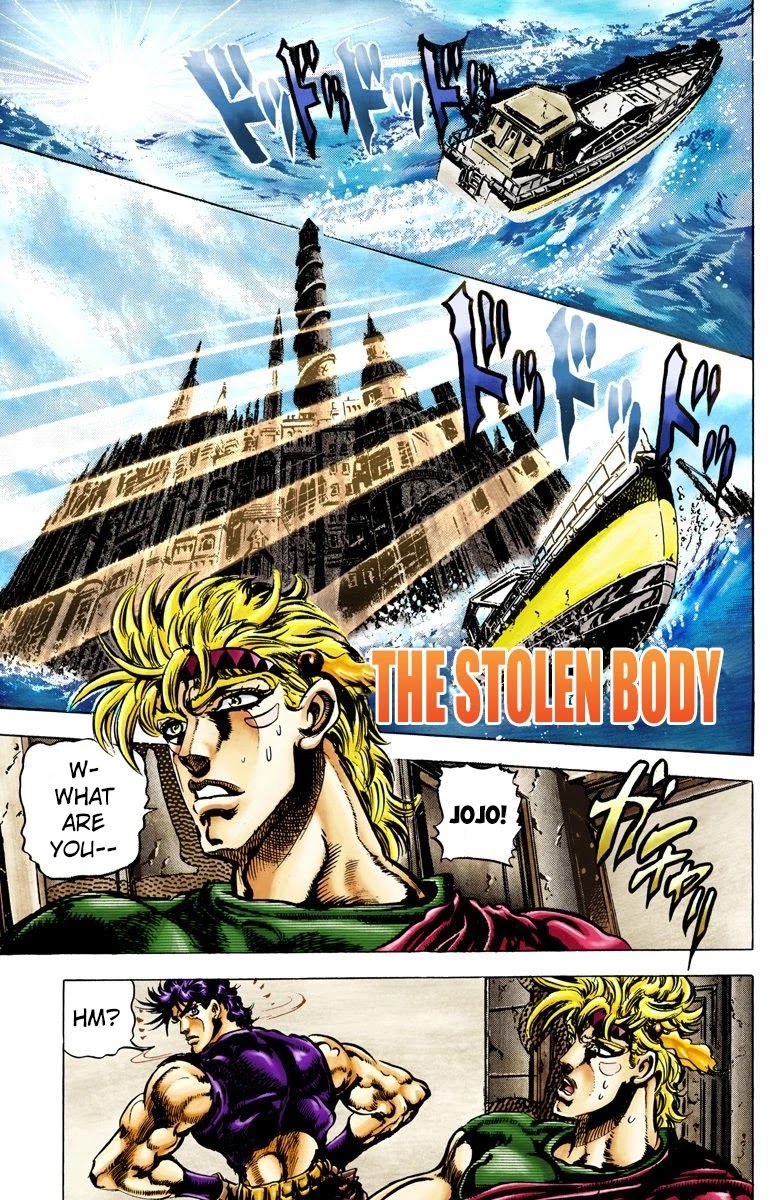 JoJo's Bizarre Adventure Part 2 - Battle Tendency (Official Colored) Chapter 38 page 1 - Chapter 38: The Stolen Body