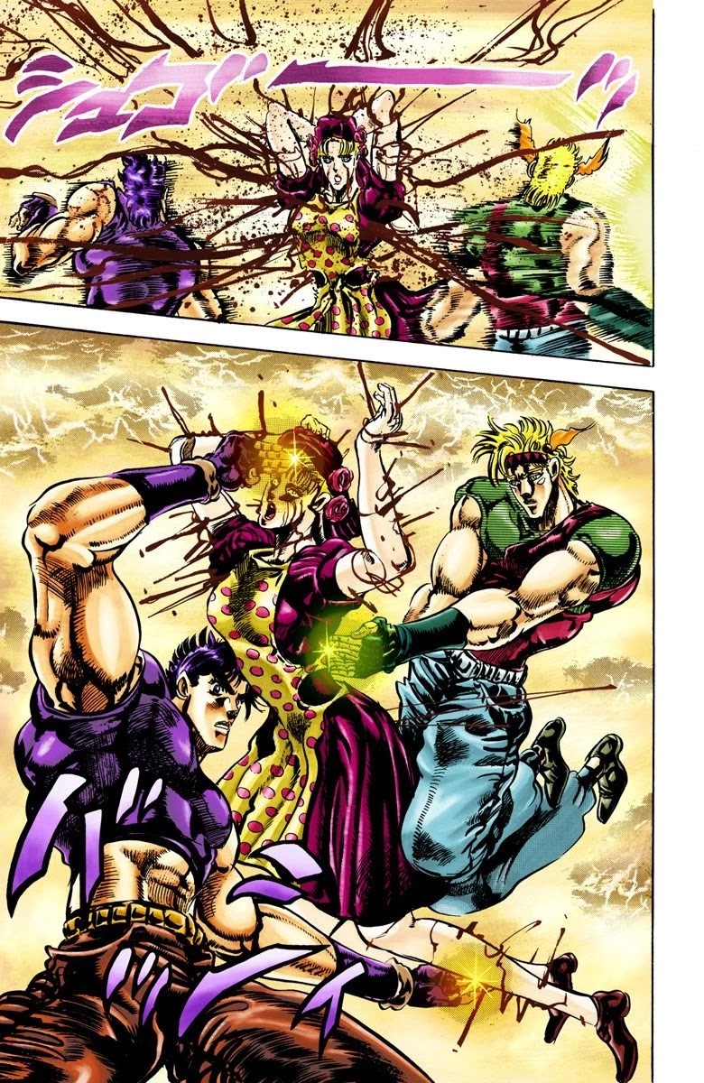 JoJo's Bizarre Adventure Part 2 - Battle Tendency (Official Colored) Chapter 38 page 15 - Chapter 38: The Stolen Body