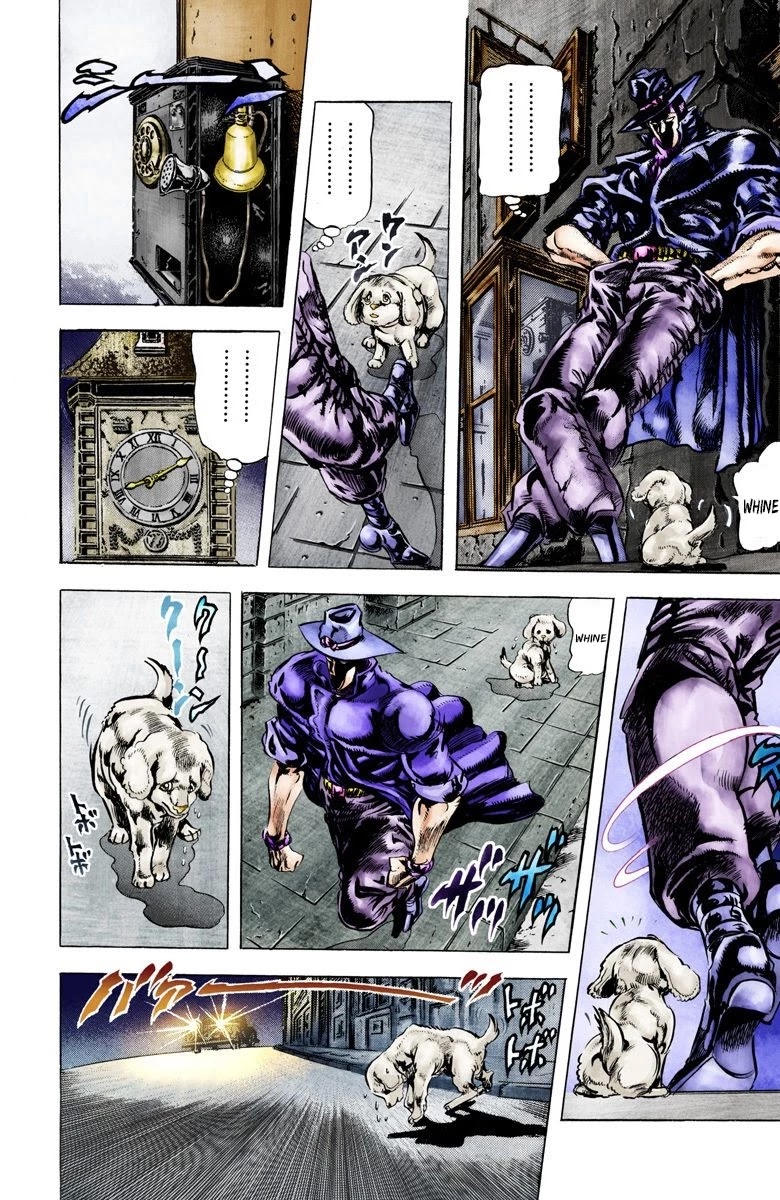 JoJo's Bizarre Adventure Part 2 - Battle Tendency (Official Colored) Chapter 39 page 13 - Chapter 39: Chasing the Red Stone to Swizerland