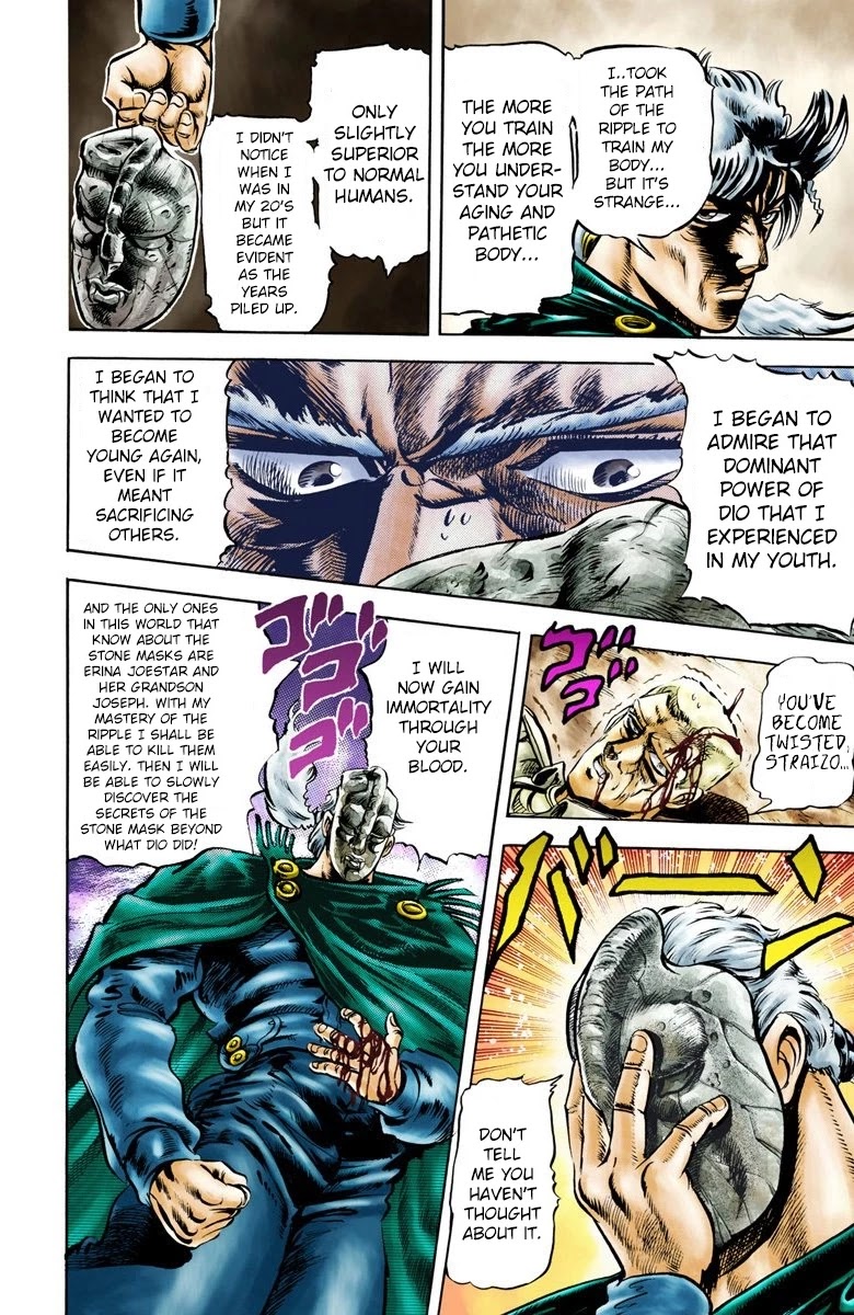 JoJo's Bizarre Adventure Part 2 - Battle Tendency (Official Colored) Chapter 4 page 11 - Chapter 4: Straizo's Ambition