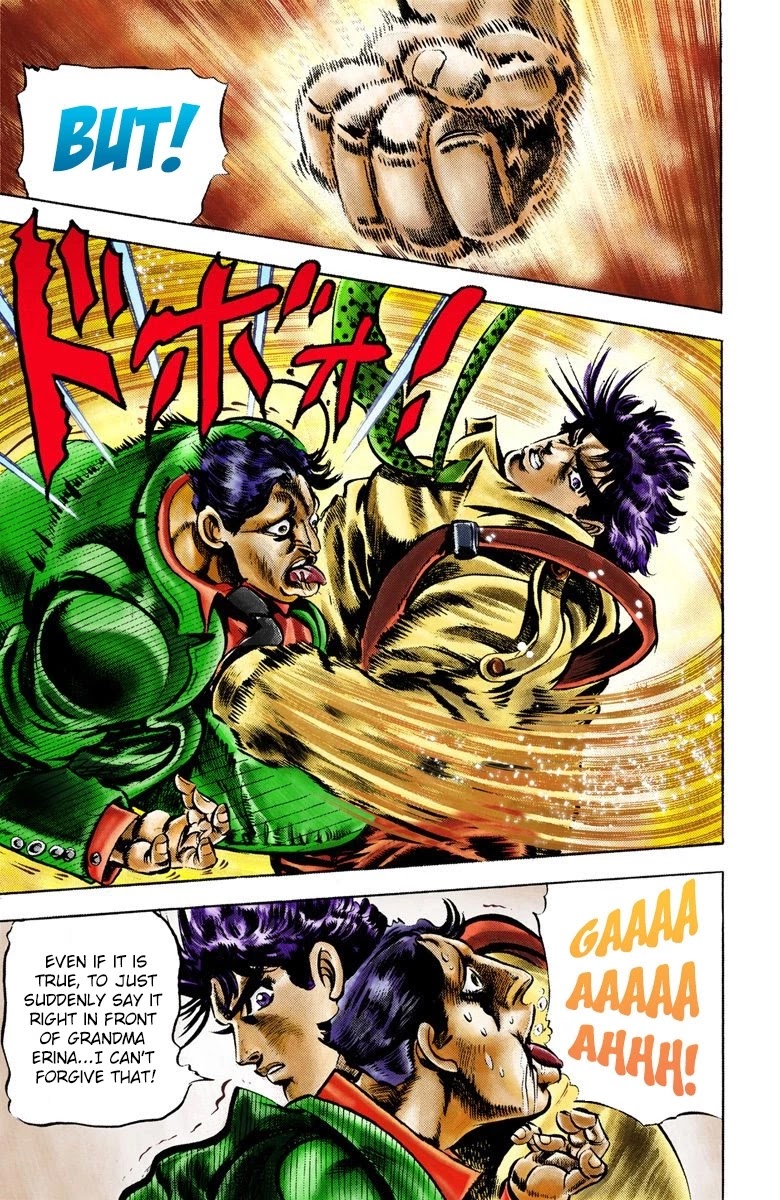 JoJo's Bizarre Adventure Part 2 - Battle Tendency (Official Colored) Chapter 4 page 4 - Chapter 4: Straizo's Ambition