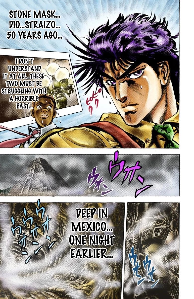 JoJo's Bizarre Adventure Part 2 - Battle Tendency (Official Colored) Chapter 4 page 6 - Chapter 4: Straizo's Ambition