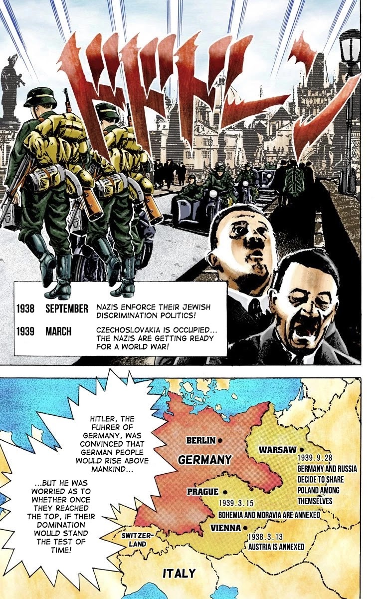 JoJo's Bizarre Adventure Part 2 - Battle Tendency (Official Colored) Chapter 40 page 10 - Chapter 40: The Mysterious Nazi Officer