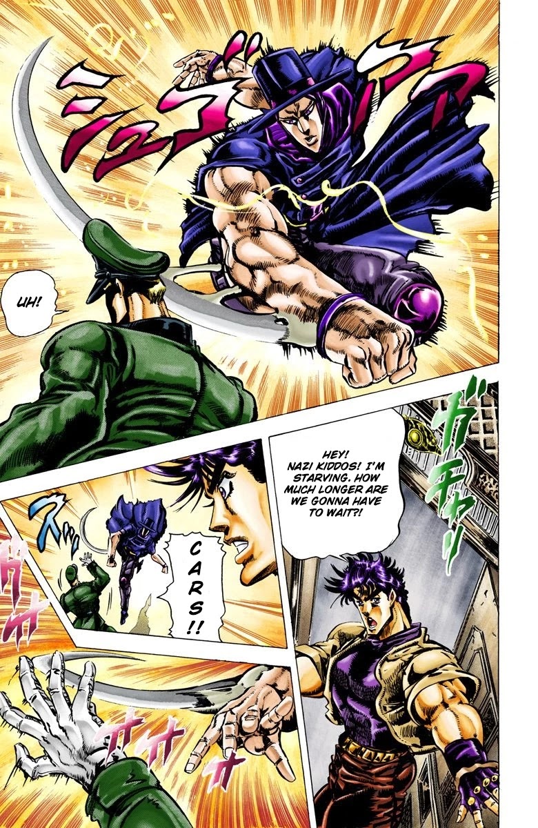 JoJo's Bizarre Adventure Part 2 - Battle Tendency (Official Colored) Chapter 40 page 16 - Chapter 40: The Mysterious Nazi Officer