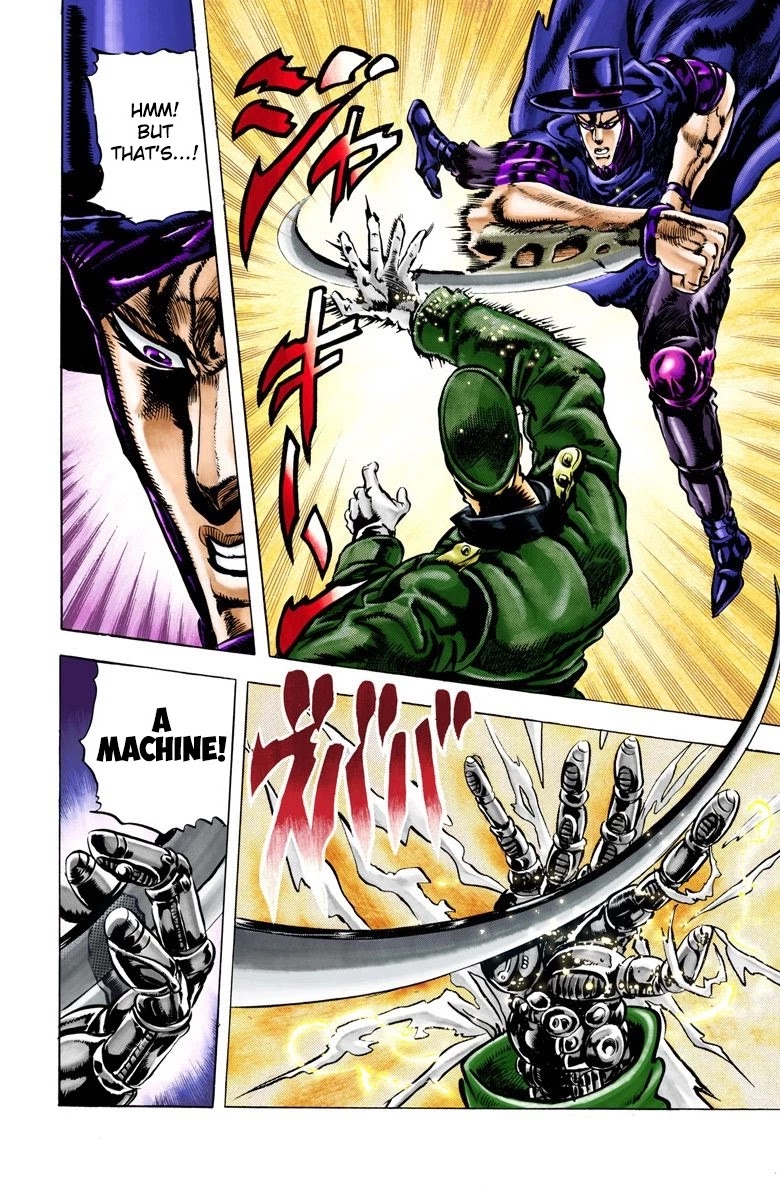 JoJo's Bizarre Adventure Part 2 - Battle Tendency (Official Colored) Chapter 40 page 17 - Chapter 40: The Mysterious Nazi Officer
