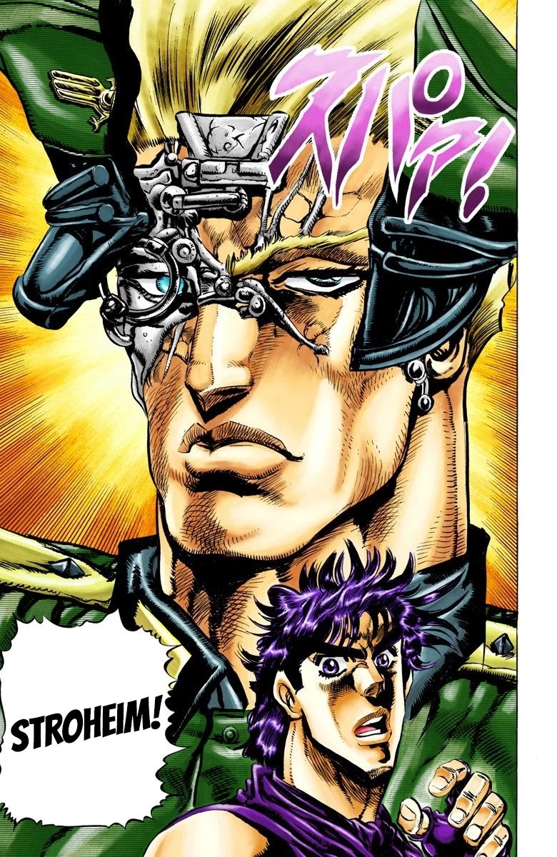 JoJo's Bizarre Adventure Part 2 - Battle Tendency (Official Colored) Chapter 40 page 18 - Chapter 40: The Mysterious Nazi Officer