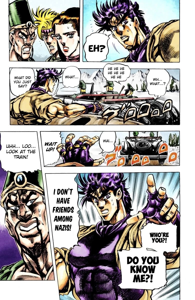 JoJo's Bizarre Adventure Part 2 - Battle Tendency (Official Colored) Chapter 40 page 6 - Chapter 40: The Mysterious Nazi Officer