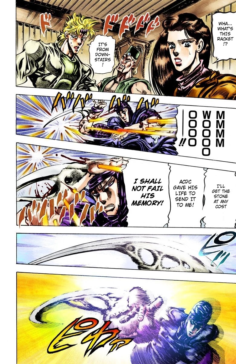 JoJo's Bizarre Adventure Part 2 - Battle Tendency (Official Colored) Chapter 41 page 15 - Chapter 41: Cars, Light Mode